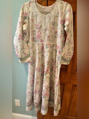 Floral Lawn Dress With Dupatta